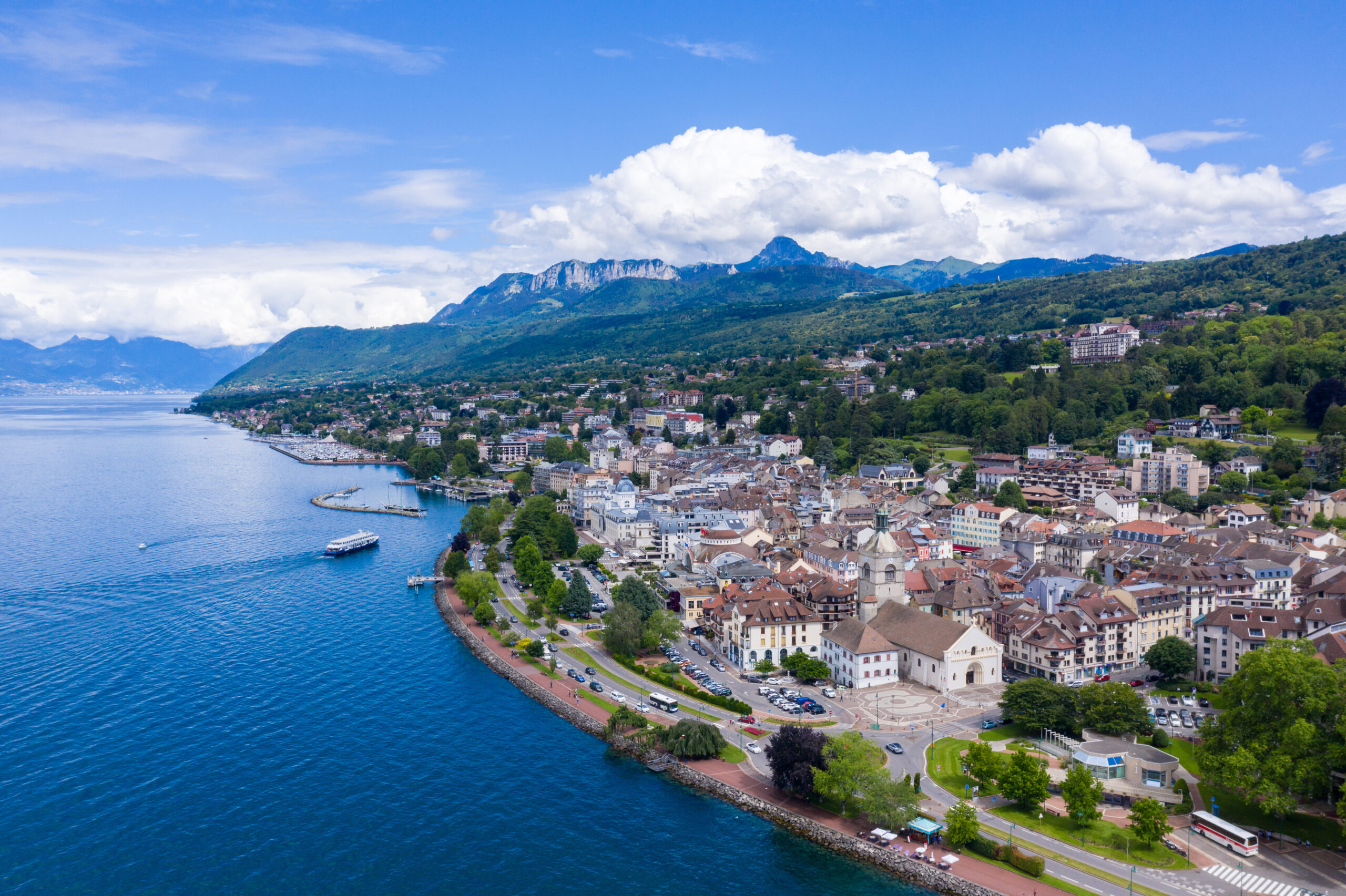 Evian-les-Bains Vue aérienne